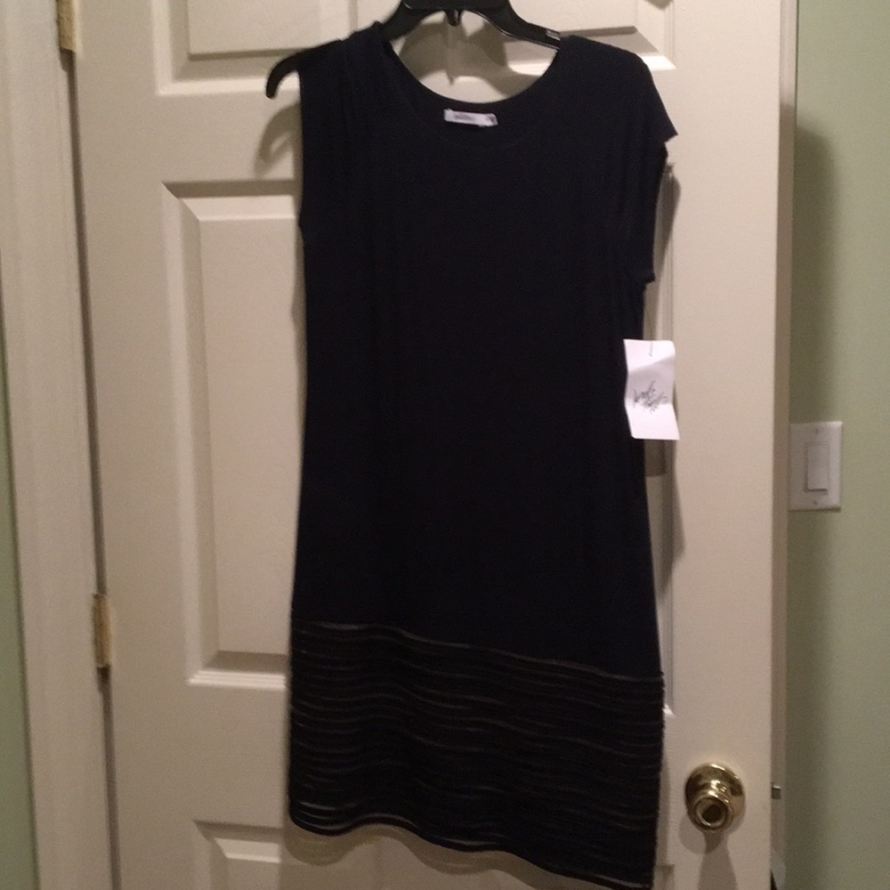 Bailey 44 Jersey Cap sleeve Navy Dress.